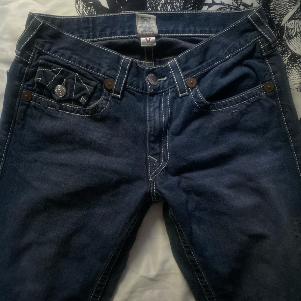 medium wash bag true religion jeans
